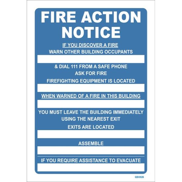 Fire Action Safety Sign X Mm Officemax Nz