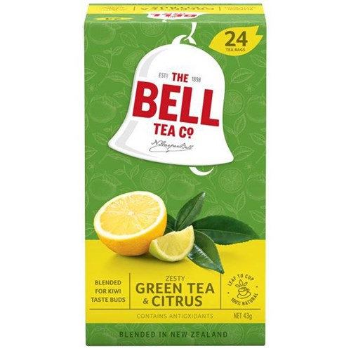 Bell Herbal Zesty Green Citrus Tea Bags, Pack of 24