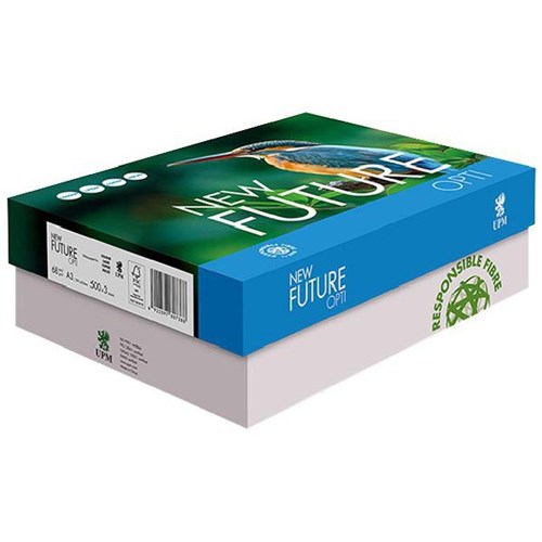 New Future Opti A3 68gsm Carbon Neutral White Copy Paper, 3 Packs of 500