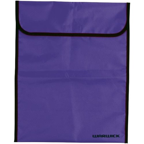 Warwick Homework Bag Hook & Loop Fastener 450x360mm Purple