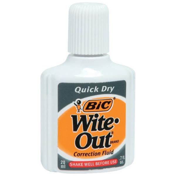 bic wite out quick dry correction fluid