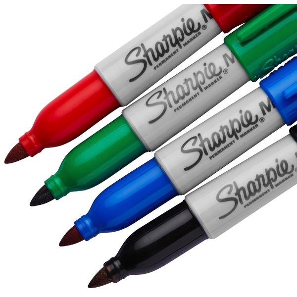 Sharpie Assorted Colours Mini Permanent Marker Fine Tip, Set of 4 |  OfficeMax NZ