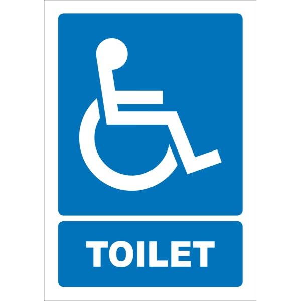 Disabled Toilet Safety Sign 240x340mm OfficeMax NZ