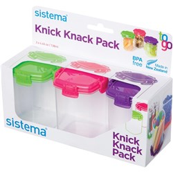 Sistema to Go Mini Knick Knack Pack Containers 4 PC