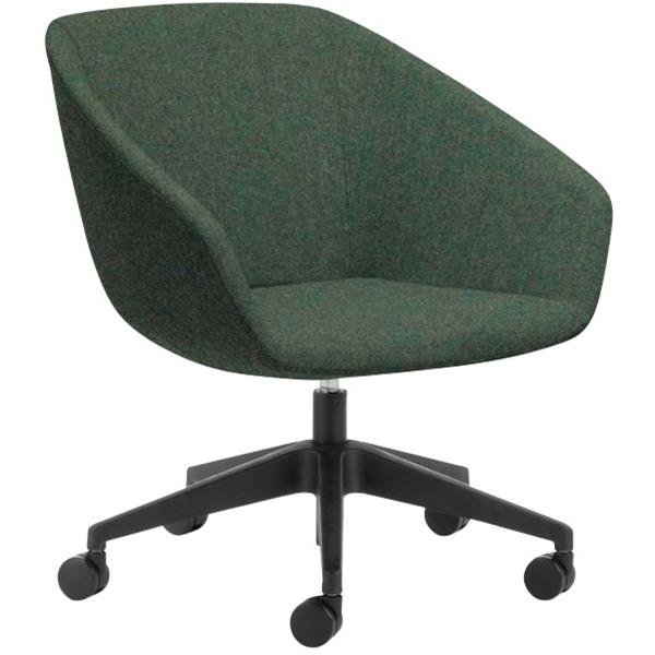 Brek Visitor Chair Swivel Base Augustus Meadow/Black | OfficeMax NZ