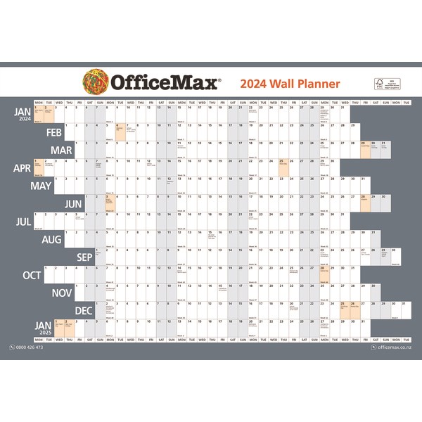 2024 Desktop Planner 12 Months- A3