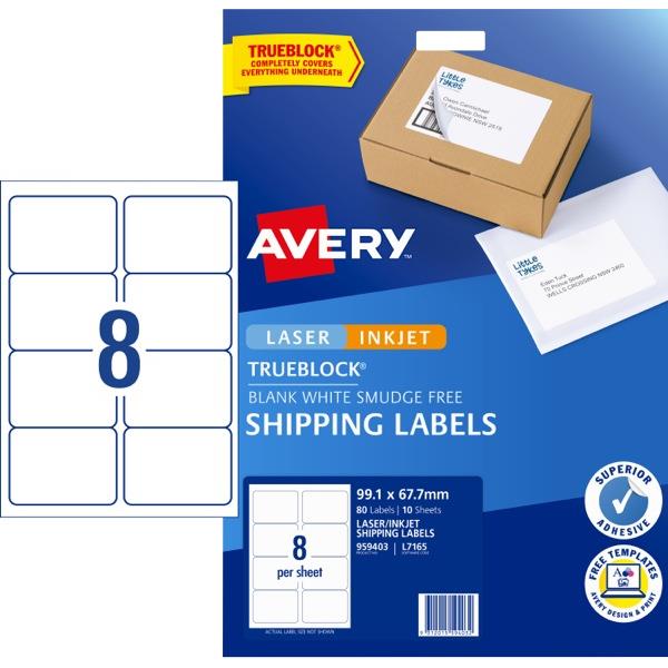 Business Industrie 100 X A4 Sheets 8 Labels Per Sheet Page Laser 
