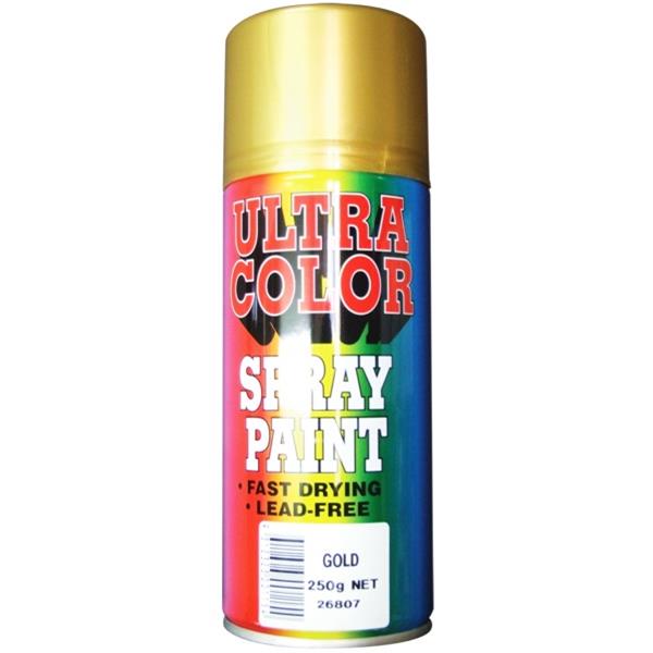 Ultra Color Spray Paint Gold 250g OfficeMax NZ