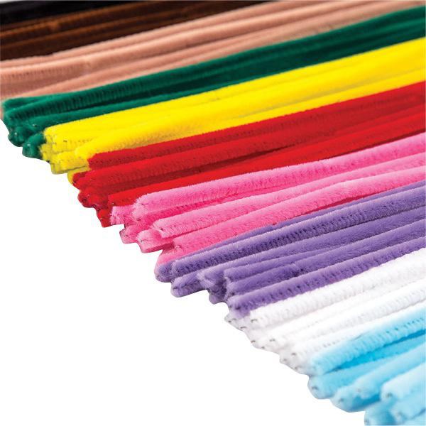 Craft Workshop Chenille Pipecleaners Large Assorted Colours, Pack of 100
