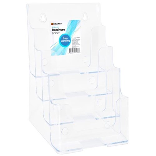 Officemax Brochure Holder Free Standing Wall Mountable A5 4 Tier Officemax Nz