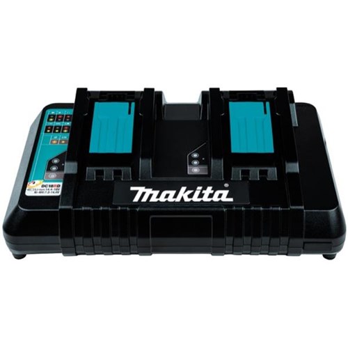 Makita LXT DC18RD Lithium-Ion Rapid Dual Port Charger | OfficeMax NZ