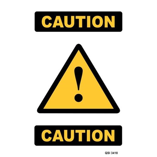 Caution Safety Sign 340x240mm | OfficeMax NZ