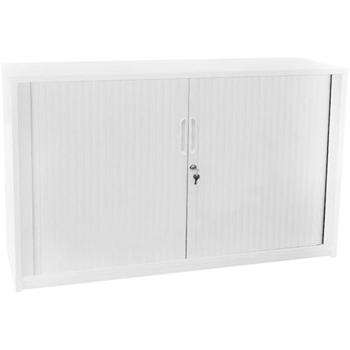 City Tambour Credenza 2 Door 1600mm Snowdrift White Officemax Nz