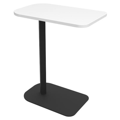 Memo Laptop Table 550mm Offsquare Snowdrift Black Officemax Nz