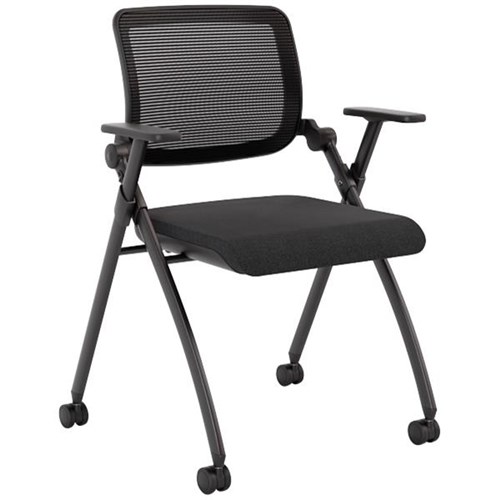 Knight Hub Chair Mesh Back Black Officemax Nz