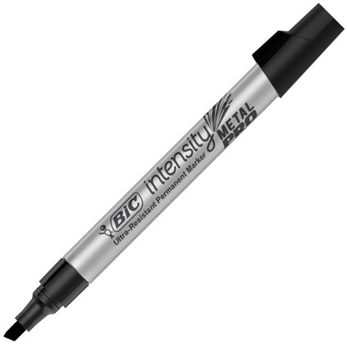 Bic Intensity Metal Pro Black Permanent Marker Pro Chisel Tip Officemax Nz