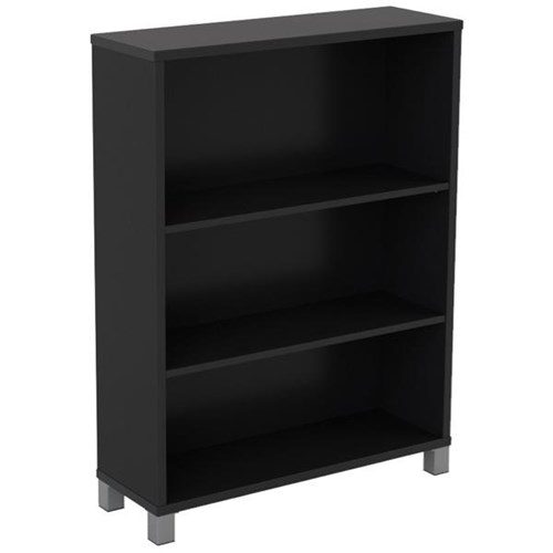 Cubit Bookcase 2 Shelves 1200mm Black | OfficeMax NZ