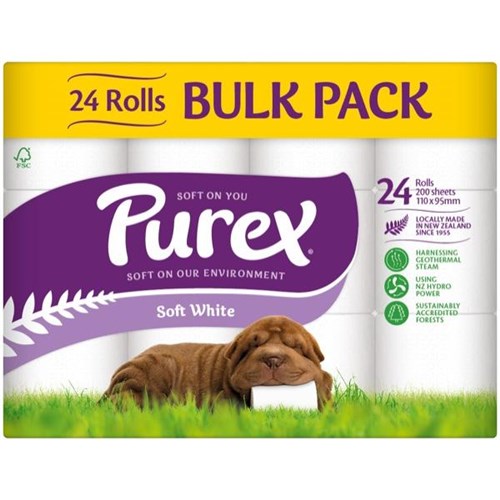 Purex Toilet Tissue Unscented 2 Ply Bulk Pack Of 24 Officemax Nz