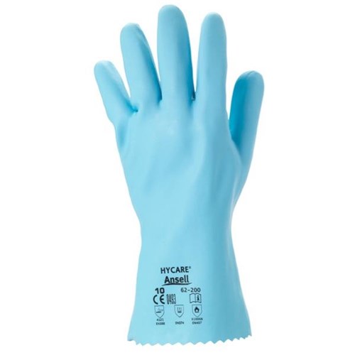 lined rubber gloves