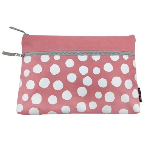 Large Flat Pencil Case 340x230mm Unique Sports Pink | OfficeMax NZ