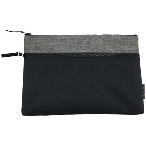 Large Flat Pencil Case 340x230mm Raven Black | OfficeMax NZ