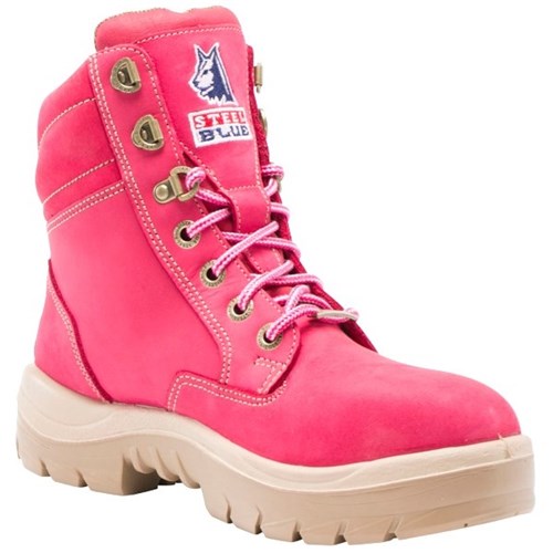 pink safety boots