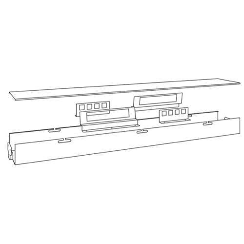 Agile Desk Cable Management Tray Double With Cover Officemax Nz