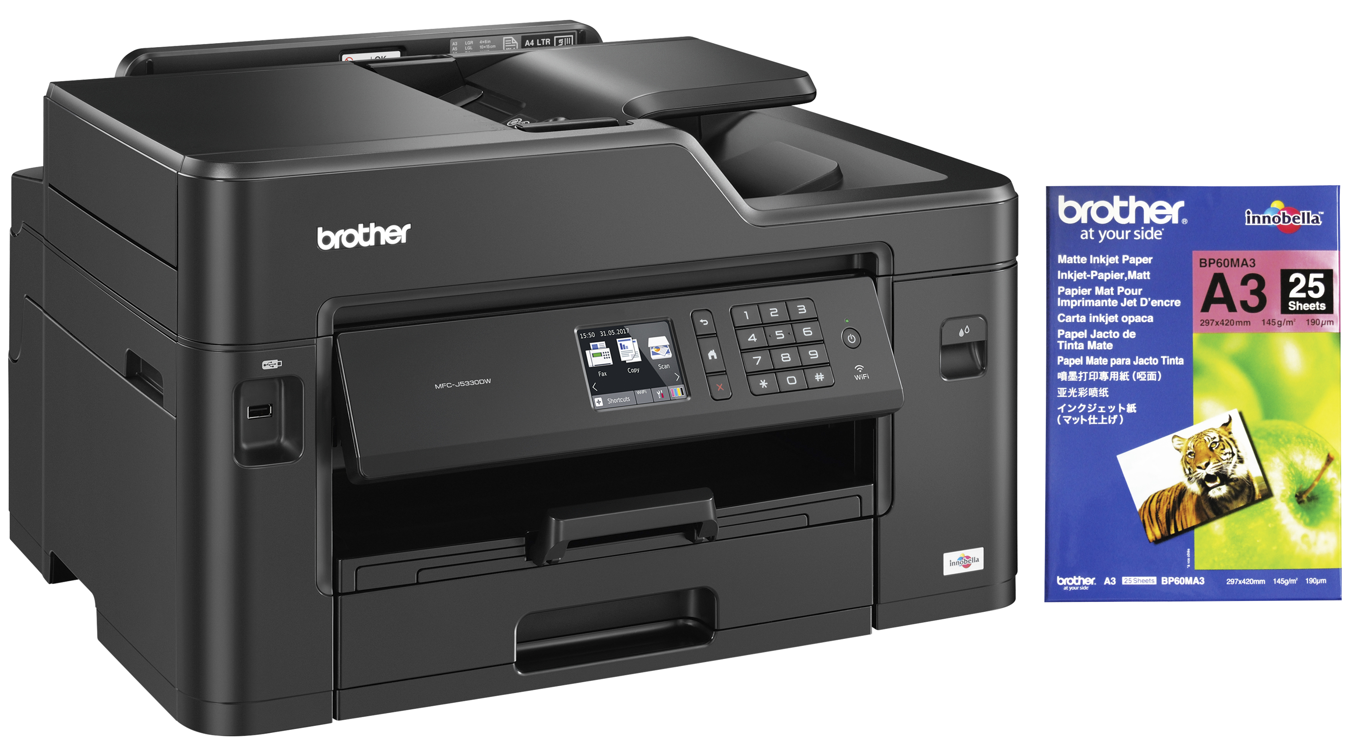 Brother Mfcj5330dw A4 Colour Multifunction Inkjet A3 Printer Officemax Nz