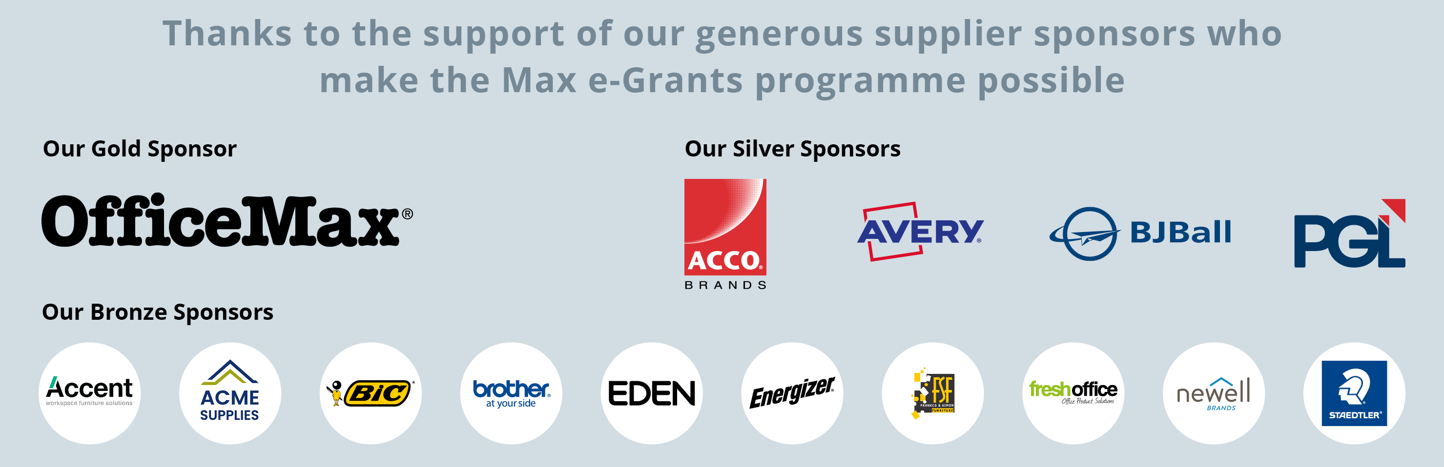 Max e-Grants 2023 Sponsors