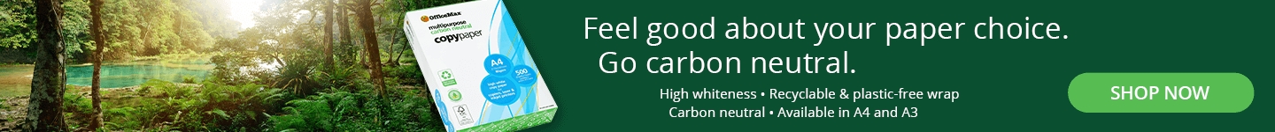 Shop for carbon neutral paper and feel good about your purchase.