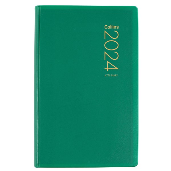 Collins A71 Day Per Page Pocket Diary 2024 Green OfficeMax NZ