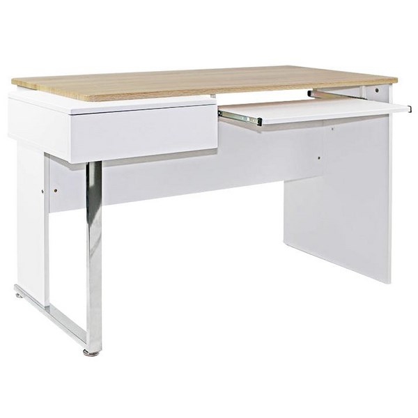 Minneapolis Desk 1300mm White/Oak | OfficeMax NZ