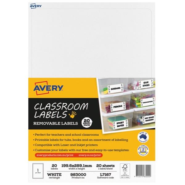 label-avery-classroom-1up-pk-20-sheets-officemax-nz