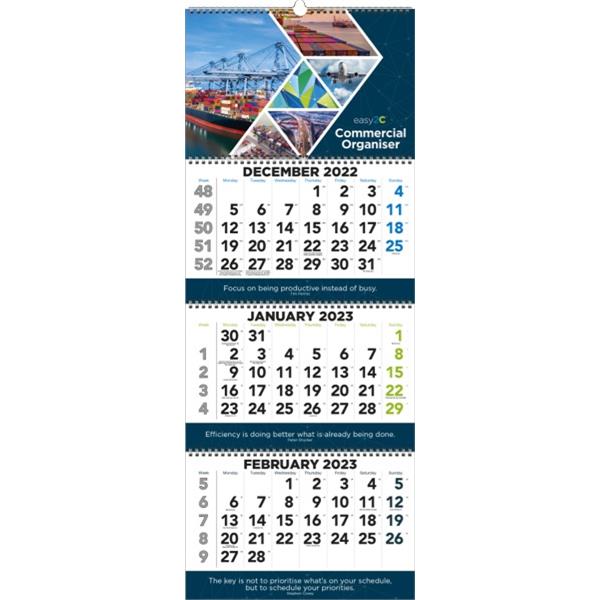 Easy2C Shipping Calendar Three Months To View 2023 OfficeMax NZ