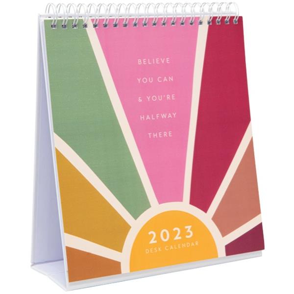 OfficeMax Believe You Can Desktop Calendar Month To View 2023 Sunray