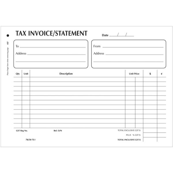 Collins 78/50TL1 Tax Invoice Book NCR Triplicate Set of 50 | OfficeMax NZ