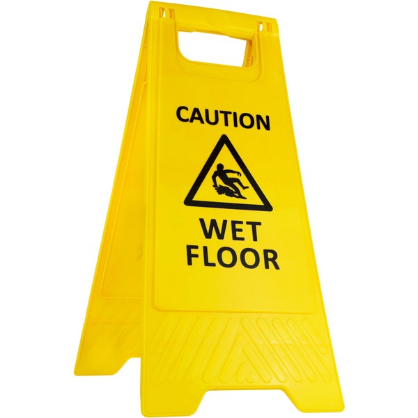 Caution Wet Floor Safety Sign Collapsible 290x660mm | OfficeMax NZ