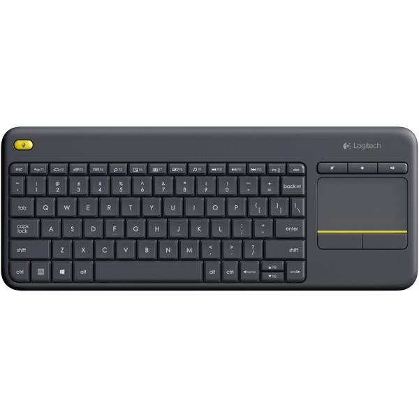 Logitech wireless touch keyboard k400 plus black usb обзор