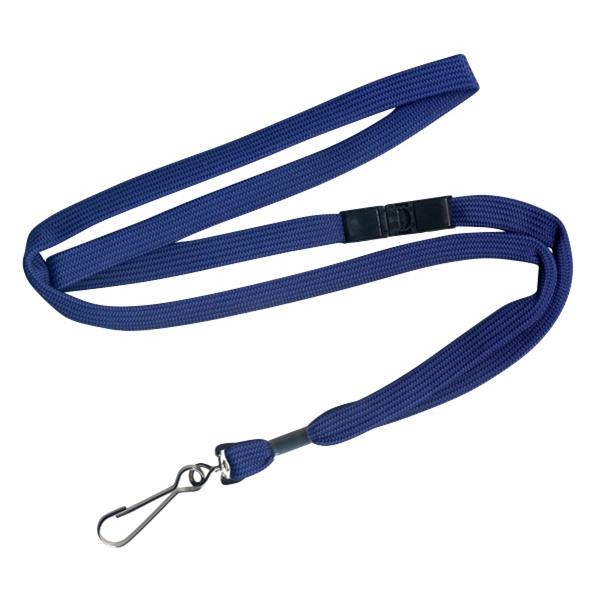 OfficeMax Safety Breakaway Lanyards Swivel Hook 10mm, Navy, Pack of 10 ...