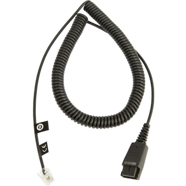 Jabra Adapter Cord Qd To Modular Rj-10 Quick Disconnect Cable 