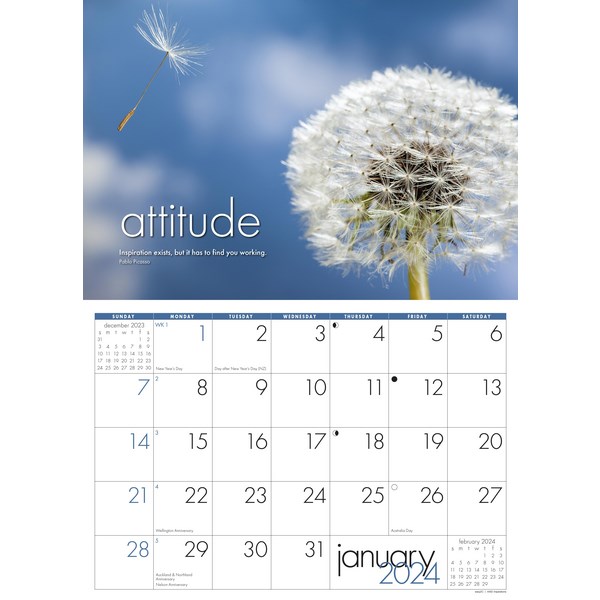 Easy2C Wall Calendar Inspirations 2024 OfficeMax NZ