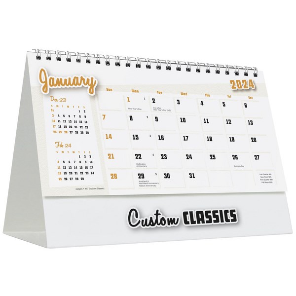 Easy2C Desk Calendar Month To View Custom Classics Cars 2024 OfficeMax NZ