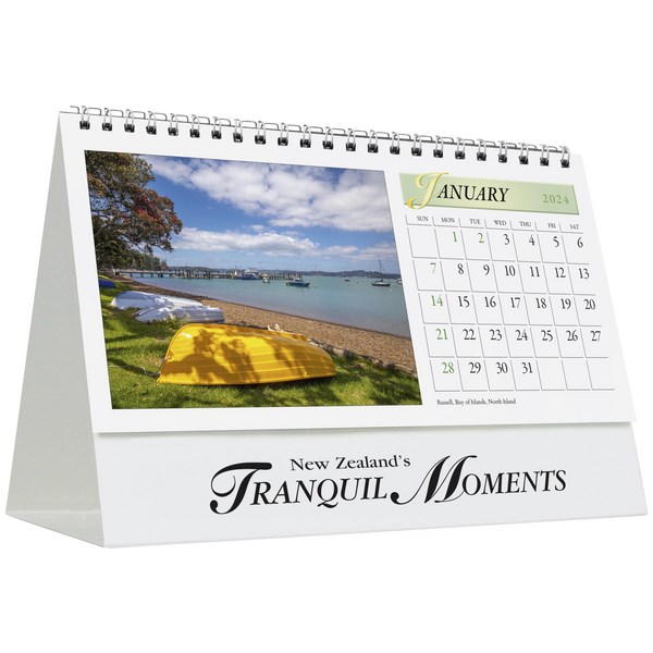 Easy2C Desk Calendar Month To View NZ Tranquil Moments 2024 OfficeMax NZ