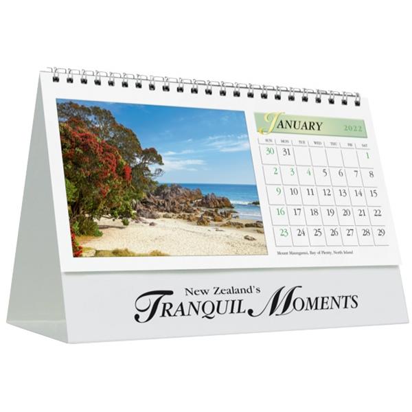Easy2C Desk Calendar Month To View NZ Tranquil Moments 2022 OfficeMax NZ
