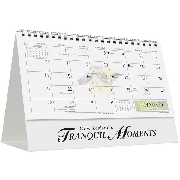 Easy2C Desk Calendar Month To View NZ Tranquil Moments 2024 OfficeMax NZ