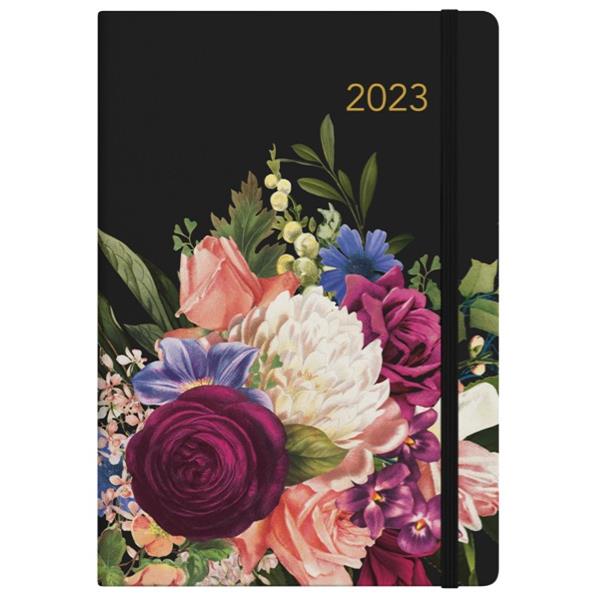 Collins A51 Diary A5 1 Day Per Page 2023 Flowers | OfficeMax NZ