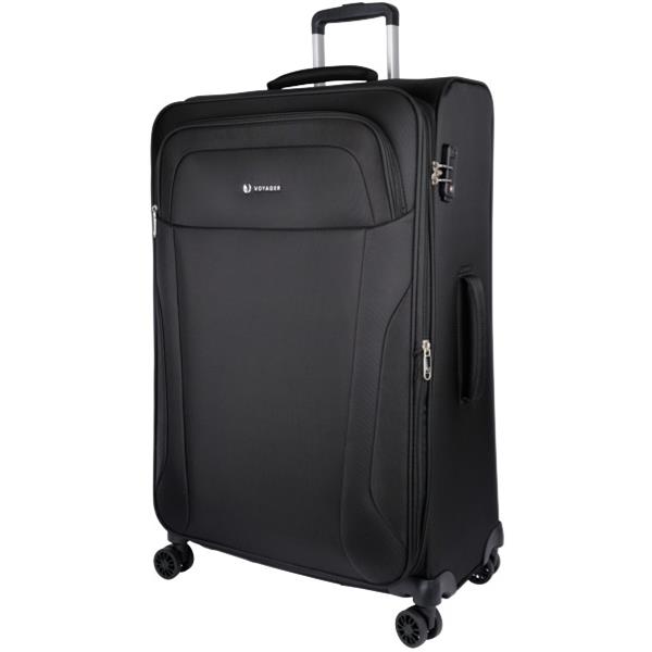 Voyager Chicago Trolley Suitcase 70cm Black OfficeMax NZ