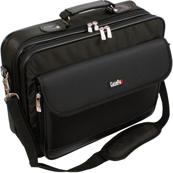 Casepax Laptop Case 2 Compartments Fits 16" Nylon Black OfficeMax NZ