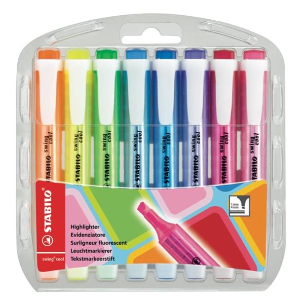 Stabilo Swing Cool Assorted Colours Highlighters, Set of 8 ...