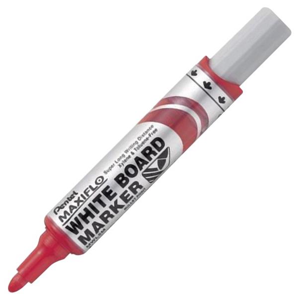 Pentel Maxiflo Red Whiteboard Marker Bullet Tip | OfficeMax NZ